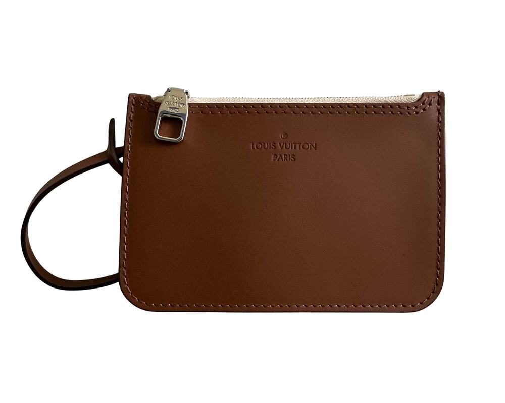 Louis Vuitton Hina PM Pumpkin Calfskin Leather Pochette Wristlet 4X6